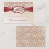 Cartes de table Bat mitzvah de réception en Damas  (Devant / Derrière)