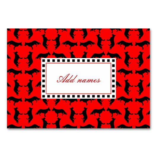 Cartes de table Berger Allemand (Devant)