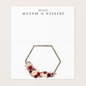 Cartes de table Bohème Bourgogne (Extérieur déplié)