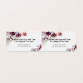 Cartes de table Boho - Numéro de Mariage Floral (Outside Unfolded)