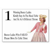Cartes de table Bunco Funny Queen #1 (Dos)