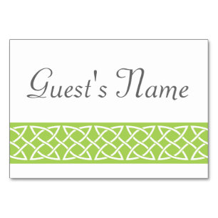 Cartes de table Celtic Weave Heart dans Peridot