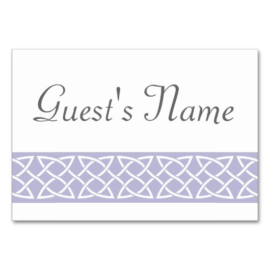 Cartes de table Celtic Weave Hearts in Lavender (Devant)