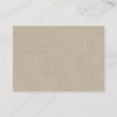 Cartes de table Chevrons Corail sur toile de jute (Dos)