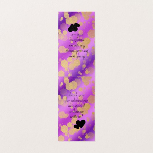 Cartes de table chic 47th Amethyst Mariage Anniver (Inside Unfolded)