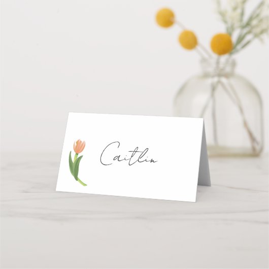 Cartes de table Coral Tulip (Devant)
