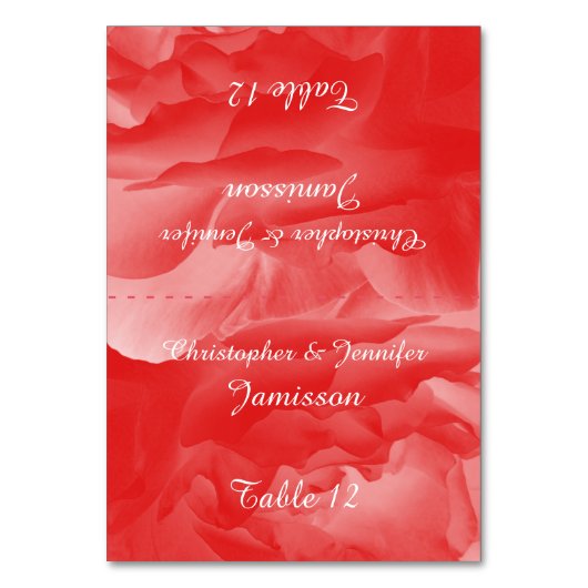 Cartes De Table, Customisées, Rose De Corail (Par défaut)