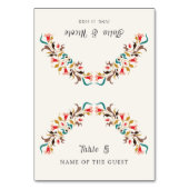 Cartes de table de couronne florale romantique élé (Par défaut)