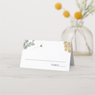 Cartes de table de douche abeille et eucalyptus