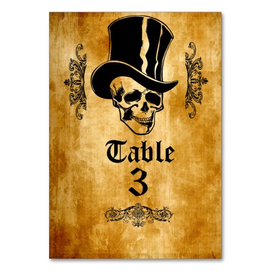 Cartes de table de la fête de Halloween M. Skull (Par défaut)