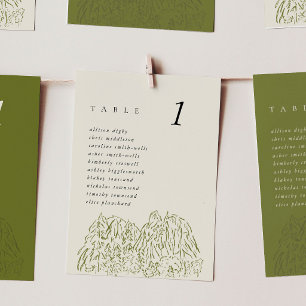 Cartes de table de mariage 5x7" du Parc national d