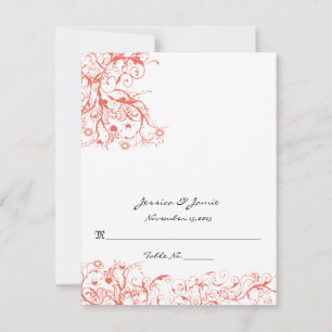 Cartes de table de mariage à faire soi-même avec t