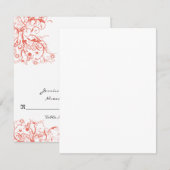 Cartes de table de mariage à faire soi-même avec t (Devant / Derrière)
