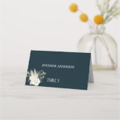 Cartes de table de mariage à fleurs blanches de st (Devant)