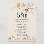 Cartes de table de mariage à fleurs sauvages Boho (Devant)