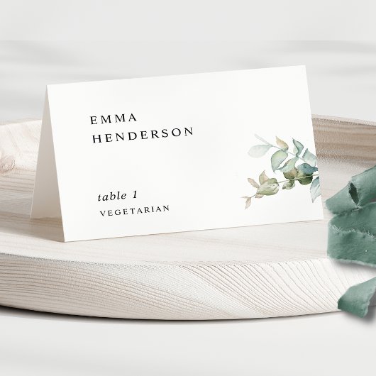 Cartes de Table de Mariage à la Verdure Élégante d
