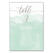 Cartes de table de mariage à l'aquarelle verte dou (Par défaut)