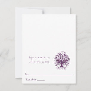 Cartes de table de mariage à marquer et plier DIY