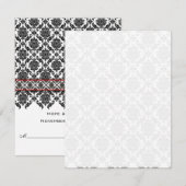 Cartes de table de mariage à marquer et plier soi- (Devant / Derrière)
