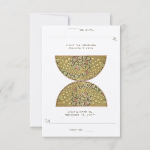 Cartes de table de mariage à marquer et plier soi-