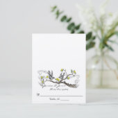 Cartes de table de mariage à marquer et plier soi- (Debout devant)