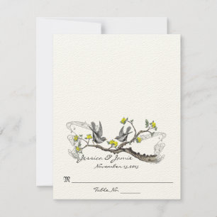Cartes de table de mariage à marquer et plier soi-