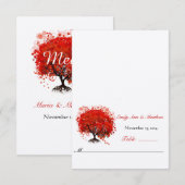 Cartes de table de mariage à marquer et plier soi- (Devant / Derrière)