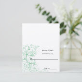 Cartes de table de mariage à marquer et plier soi- (Debout devant)