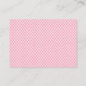 Cartes de table de mariage à nom de cœur rose (Dos)