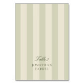 Cartes de table de mariage à rayures vertes (Par défaut)