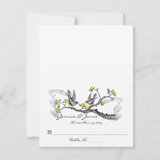 Cartes de table de mariage à tente pliable DIY You (Devant)