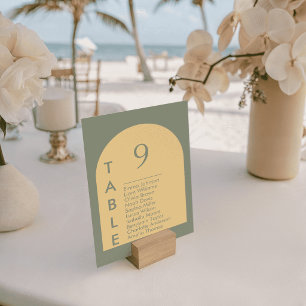 Cartes de Table de Mariage Arch Minimaliste Plan d