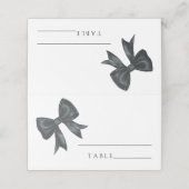 cartes de table de mariage avec ruban noir pour la (Extérieur déplié)