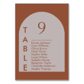 Cartes de Table de Mariage Boho Arch Plan de Table (Dos)