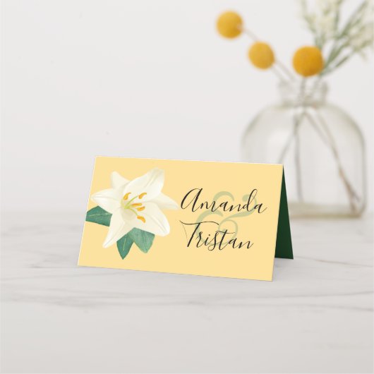 Cartes de table de mariage Boho citrons et verdure (Dos)