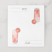 Cartes de table de mariage Citrus Cocktail (Extérieur déplié)