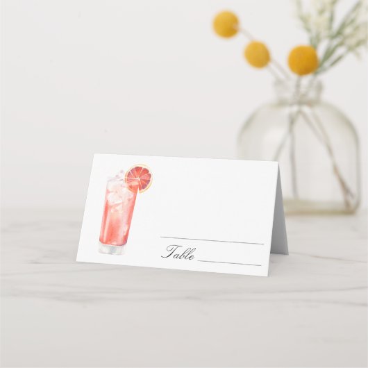 Cartes de table de mariage Citrus Cocktail (Devant)
