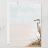Cartes de table de mariage côtier Egret (Dos)