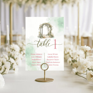 Cartes de Table de Mariage de Porte de Jardin Fant