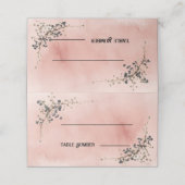 Cartes de table de mariage élégance botanique mode (Extérieur déplié)