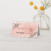Cartes de table de mariage élégance botanique mode (Dos)