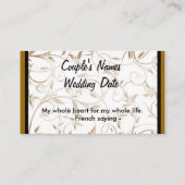 CARTES DE TABLE DE MARIAGE ÉLÉGANTES (Dos)