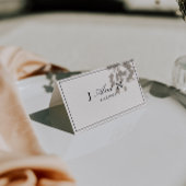 Cartes de table de mariage élégantes noir crème Ol