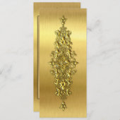 Cartes de table de mariage élégantes, Or (Devant / Derrière)