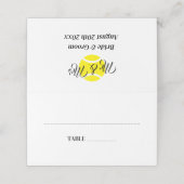 Cartes de table de mariage élégantes sur le thème  (Extérieur déplié)