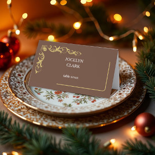 Cartes de table de mariage élégantes victoriennes