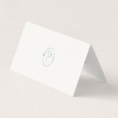 Cartes de table de mariage émeraude et ivoire mini (Back)