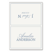 Cartes de table de mariage en bleu et blanc à l'an (Par défaut)