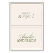 Cartes de table de mariage en crème vert olive Old (Par défaut)