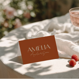 Cartes de Table de Mariage en Or Ancien et Orange